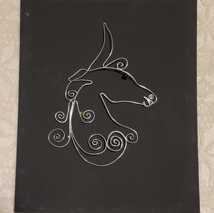 Unicorn wire art on canvas